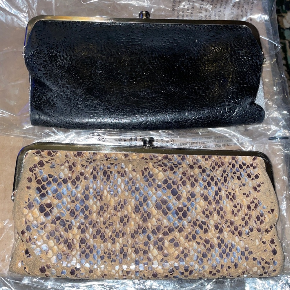 HOBO Lauren Black and Tan Clutch Duo